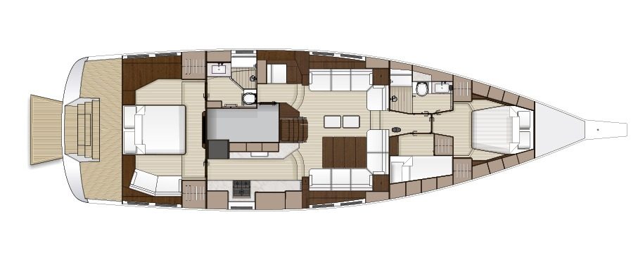Hylas H57 interior plan