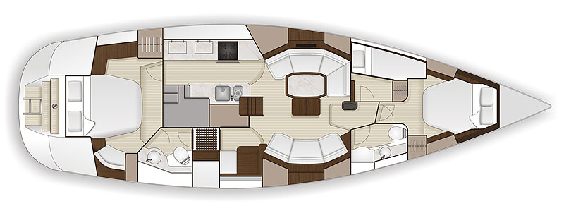 Hylas H48 interior plan