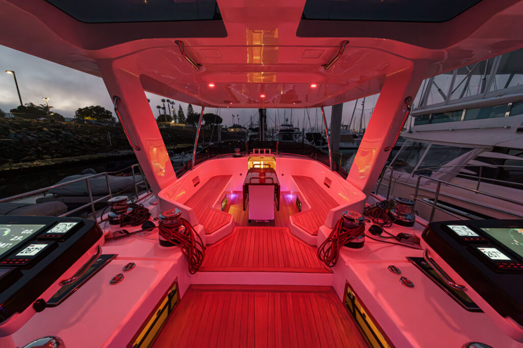 Hylas H57 cockpit nighttime