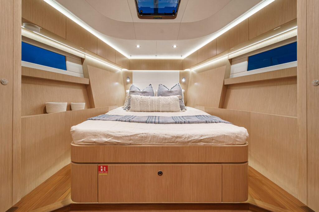Hylas H57 forward guest cabin