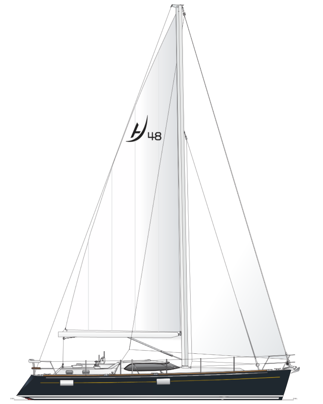Hylas H48 rig plan